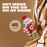 Premier Protein batido mezclado en smoothie nutritivo y saciante