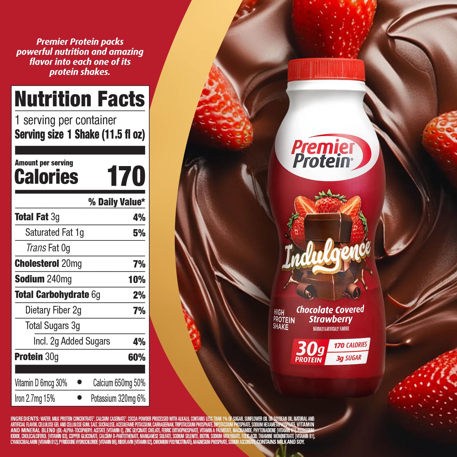 Premier Protein botella en mano durante uso para merienda rápida y aporte proteico inmediato