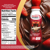 Premier Protein botella en mano durante uso para merienda rápida y aporte proteico inmediato