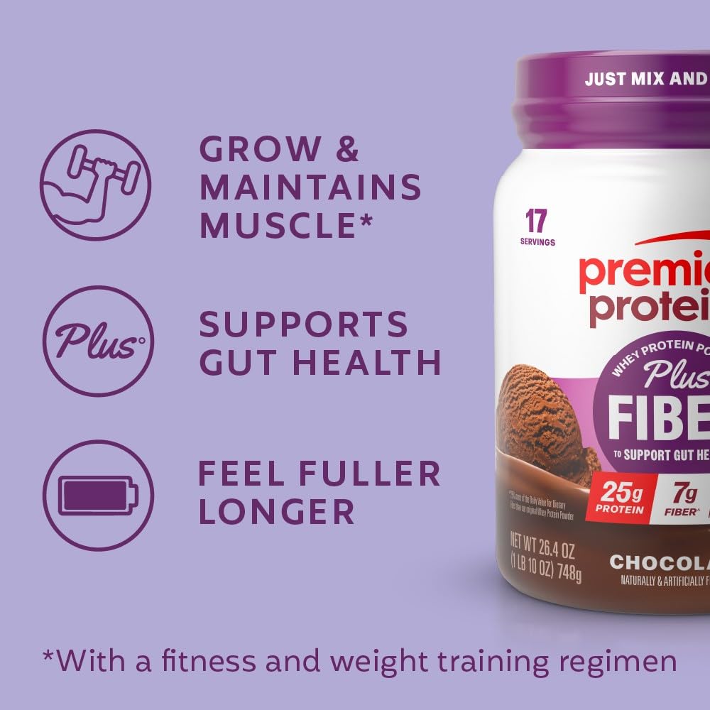 Premier Protein en mesa de desayuno equilibrado, conveniente y sabroso