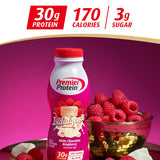 Premier Protein etiqueta con información nutricional y 30 g proteína