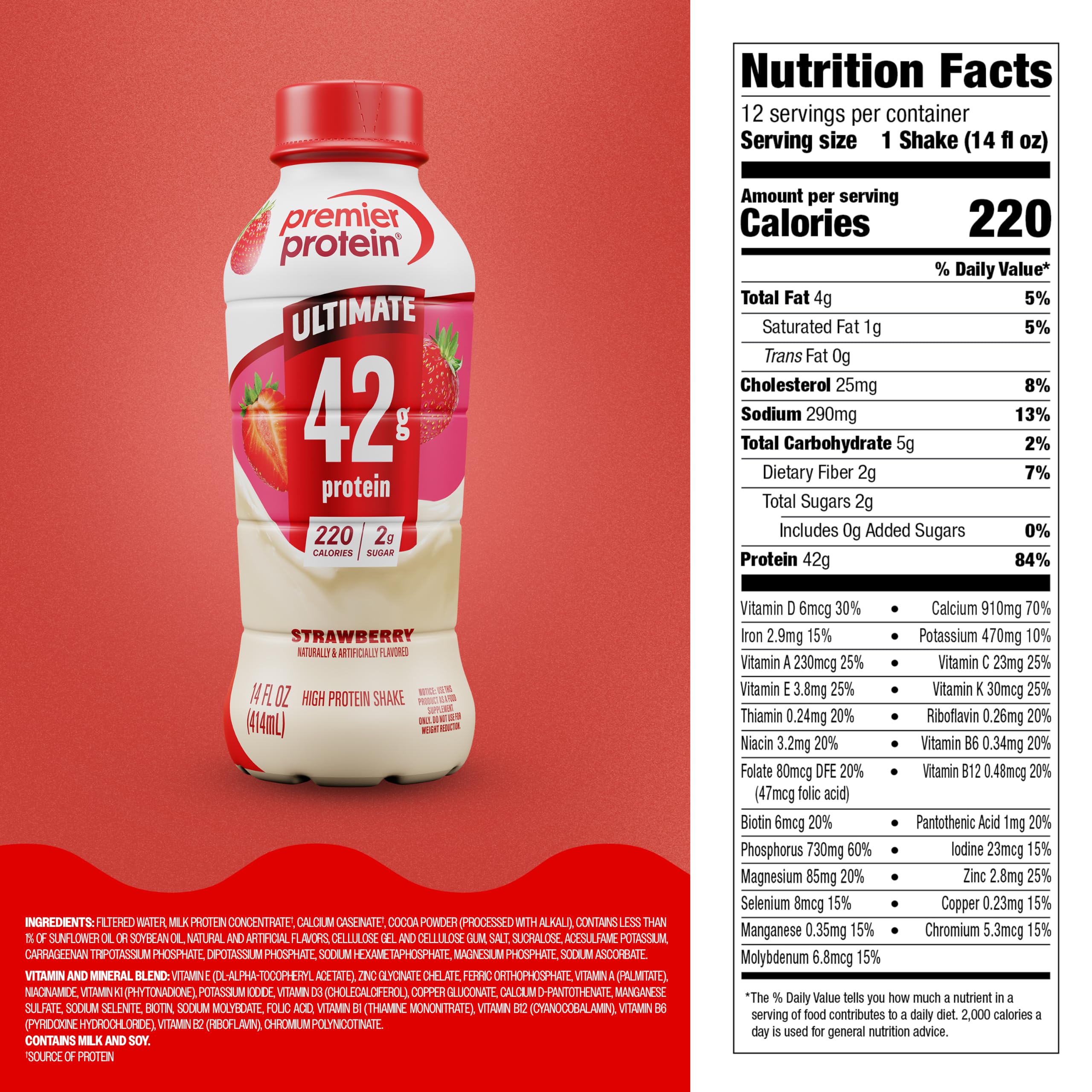 Premier Protein batido usado como base para postre alto en proteína
