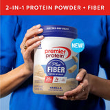 Premier Protein polvo vainilla mostrando textura fina y fácil mezcla