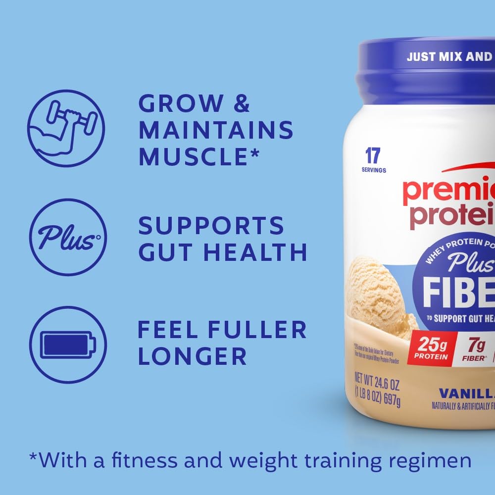 Premier Protein en uso tras entrenamiento, recupera y satisface el hambre