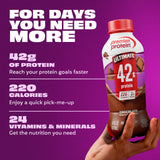 Premier Protein botella ULTIMATE chocolate en mano antes de entrenar, recuperación rápida