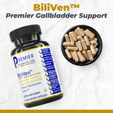 Premier Research Labs BiliVen cápsulas vegetales detalle, fácil de tragar beneficio