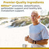 Premier Research Labs BiliVen ingredientes clave primer plano, apoyo natural