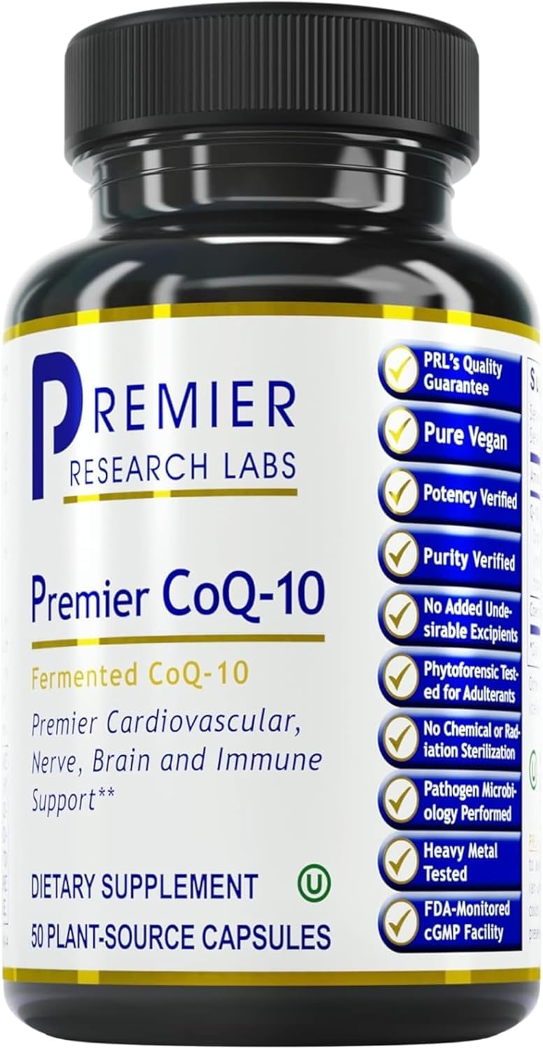 Premier Research Labs frasco frontal mostrando 50 cápsulas y etiquetado claro