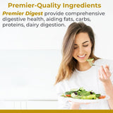 Premier Research Labs cápsula junto a comida para ilustrar uso con las comidas