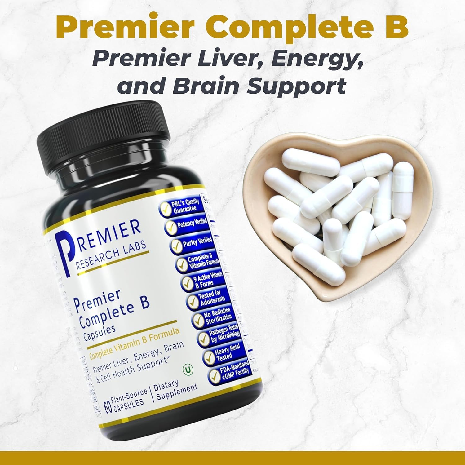 Premier Research Labs etiqueta en detalle con ingredientes clave y claridad informativa