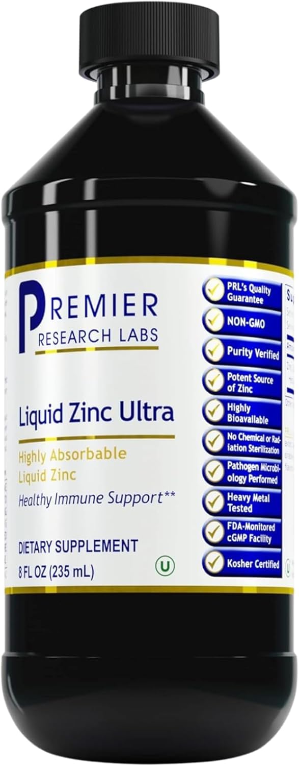 Premier Research Labs frasco frontal mostrando etiqueta clara y beneficio de dosificación fácil