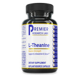 Premier Research Labs frasco frontal mostrando etiqueta y beneficio de pureza