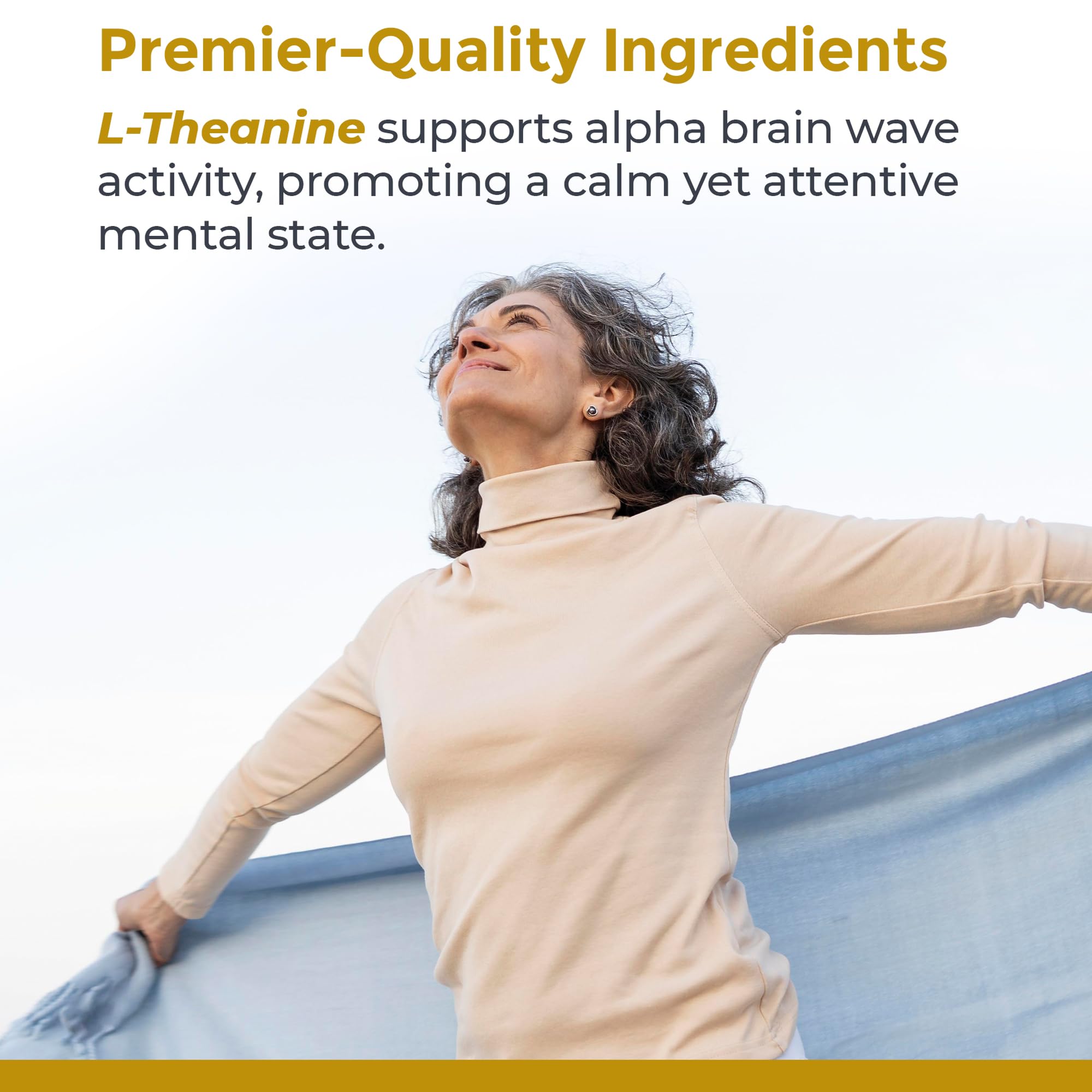 Premier Research Labs polvo de L-teanina enfatizando calidad y pureza