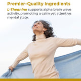 Premier Research Labs polvo de L-teanina enfatizando calidad y pureza