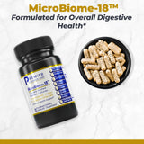 Premier Research Labs etiqueta MicroBiome-18 detalle ingredientes y cepas, transparencia informativa