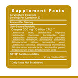 Premier Research Labs MicroBiome-18 en cocina junto a alimentos saludables, integra cuidado digestivo diario
