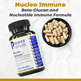 Premier Research Labs Nucleo Immune cápsulas abiertas mostrando textura y pureza