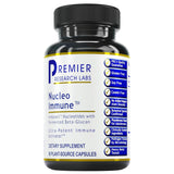 Premier Research Labs Nucleo Immune frasco frontal mostrando etiqueta y beneficios