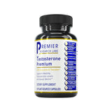 Premier Research Labs botella frontal del suplemento testosterona mostrando el envase y marca
