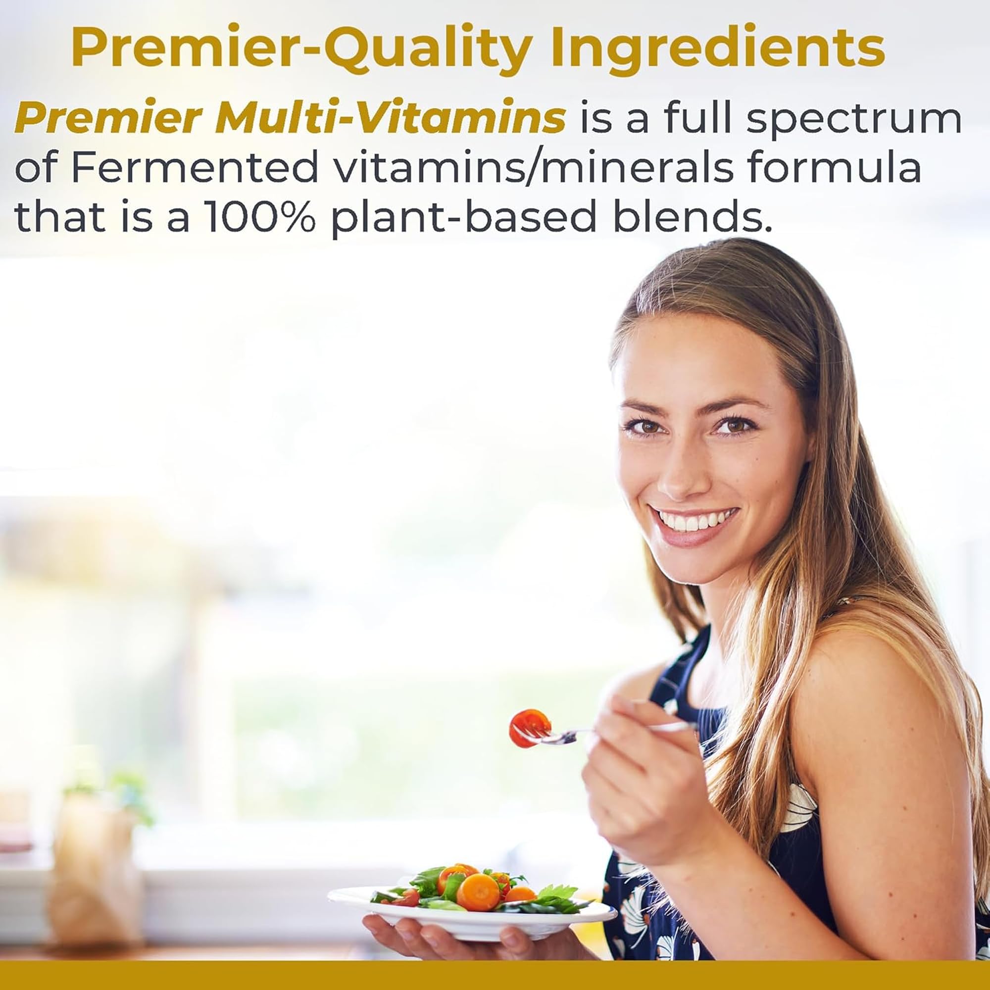 Premier Research Labs ingredientes vegetales en polvo resaltando origen natural