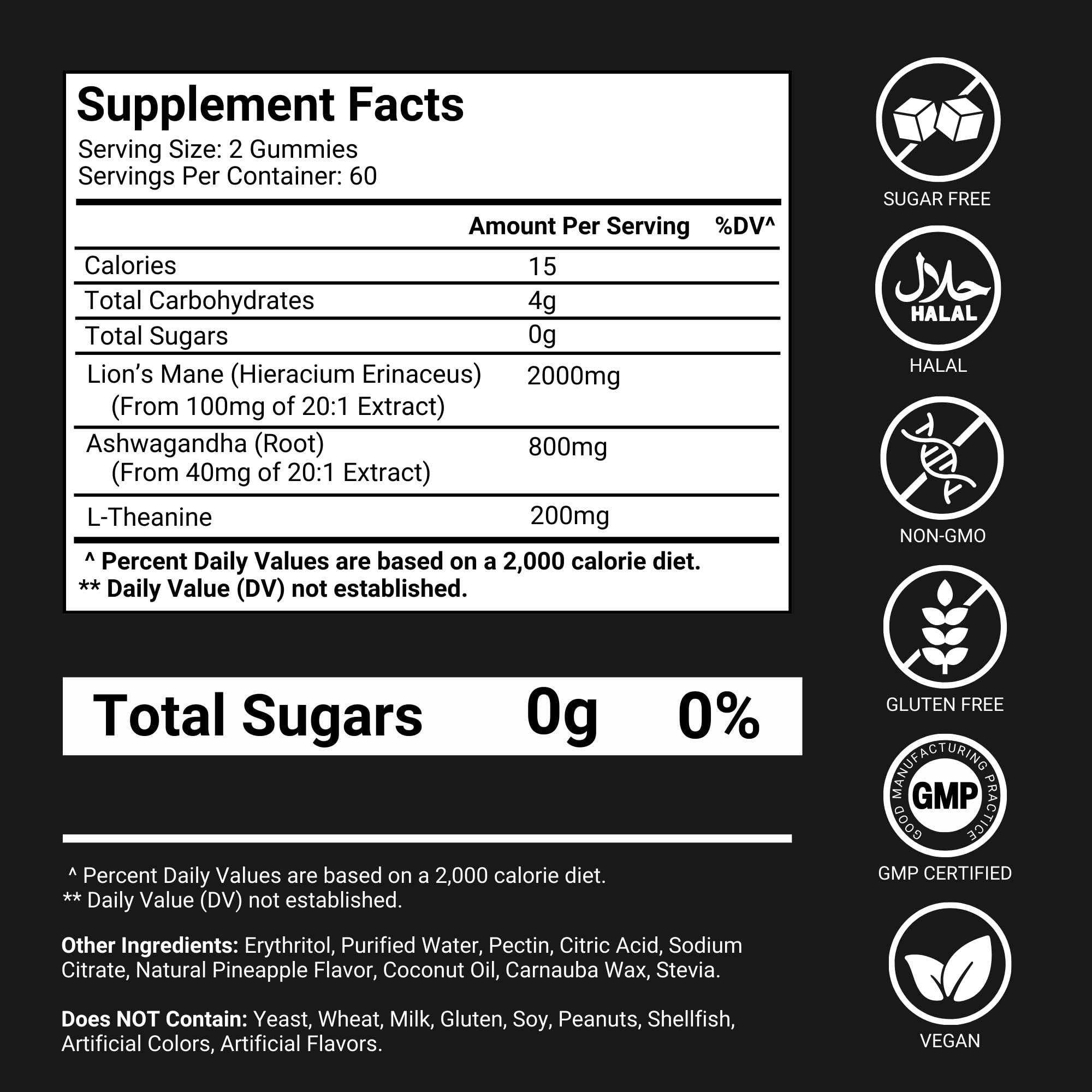 Premium Select Nutrition etiqueta nutricional legible con dosis y composición