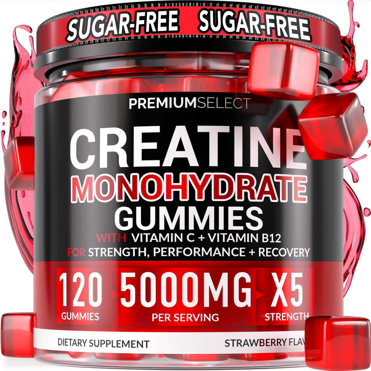 Premium Select Nutrition envase frontal claro, comunicación de dosis