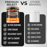Premium Select Nutrition gomitas junto a zapatillas para representar movilidad activa