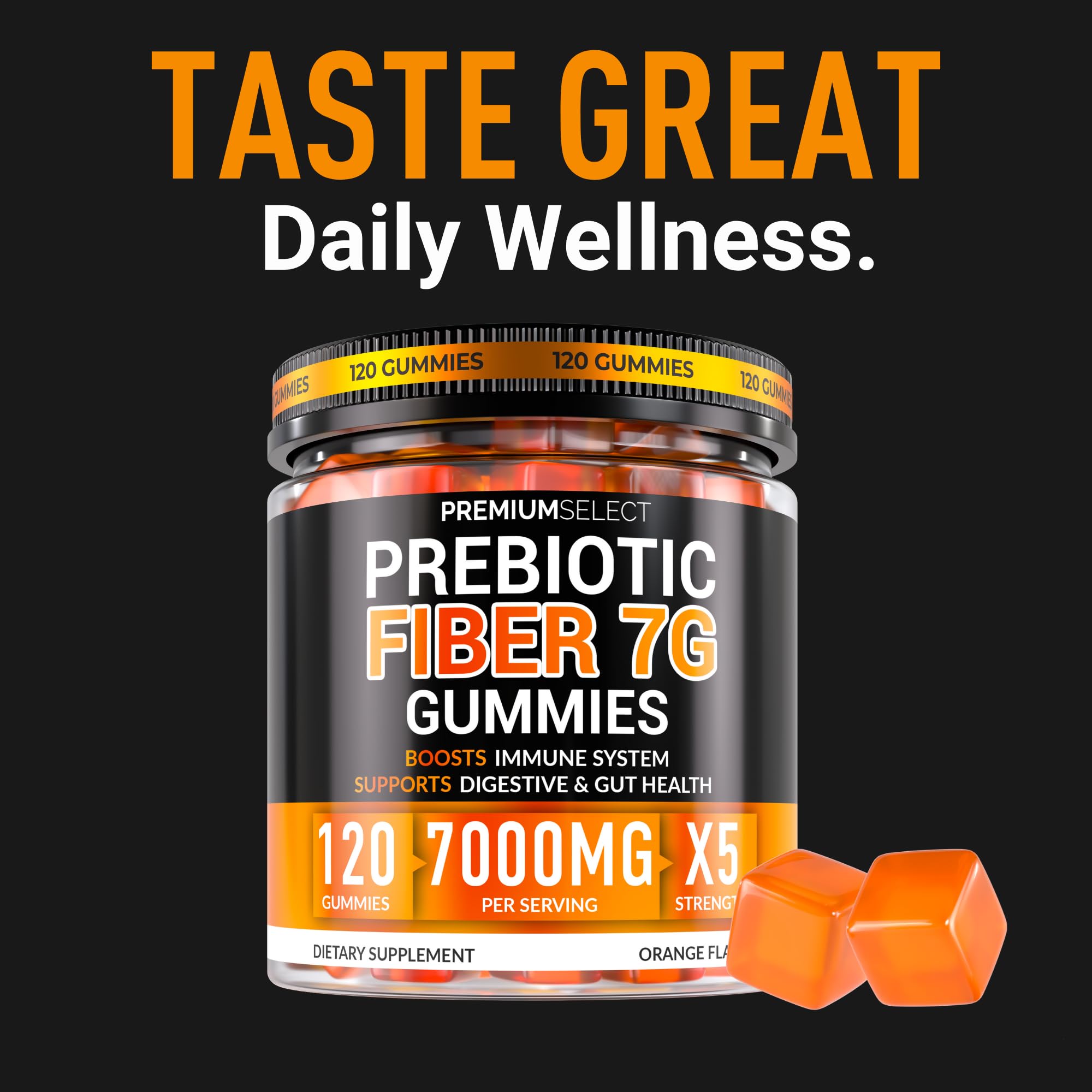 Gomitas Premium Select Nutrition esparcidas fuera del frasco mostrando cantidad y color
