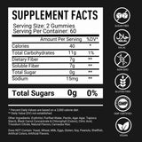 Comparación de tamaño Premium Select Nutrition al lado de una regla para escala