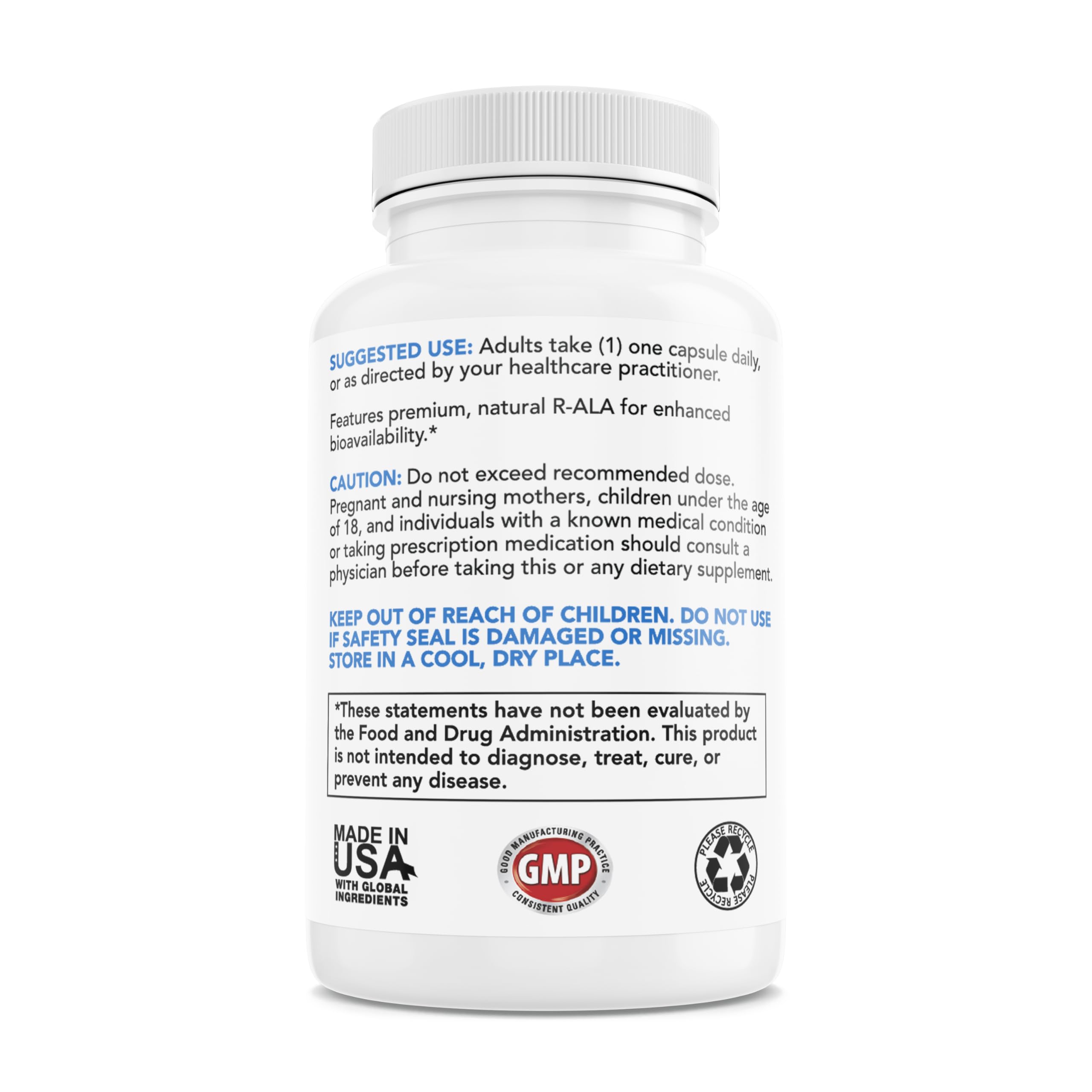 Premium-Supplements cápsulas en mano para comparar tamaño y dosis