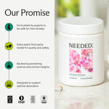Prenatal Choline+ etiqueta con sello de pruebas de terceros y calidad