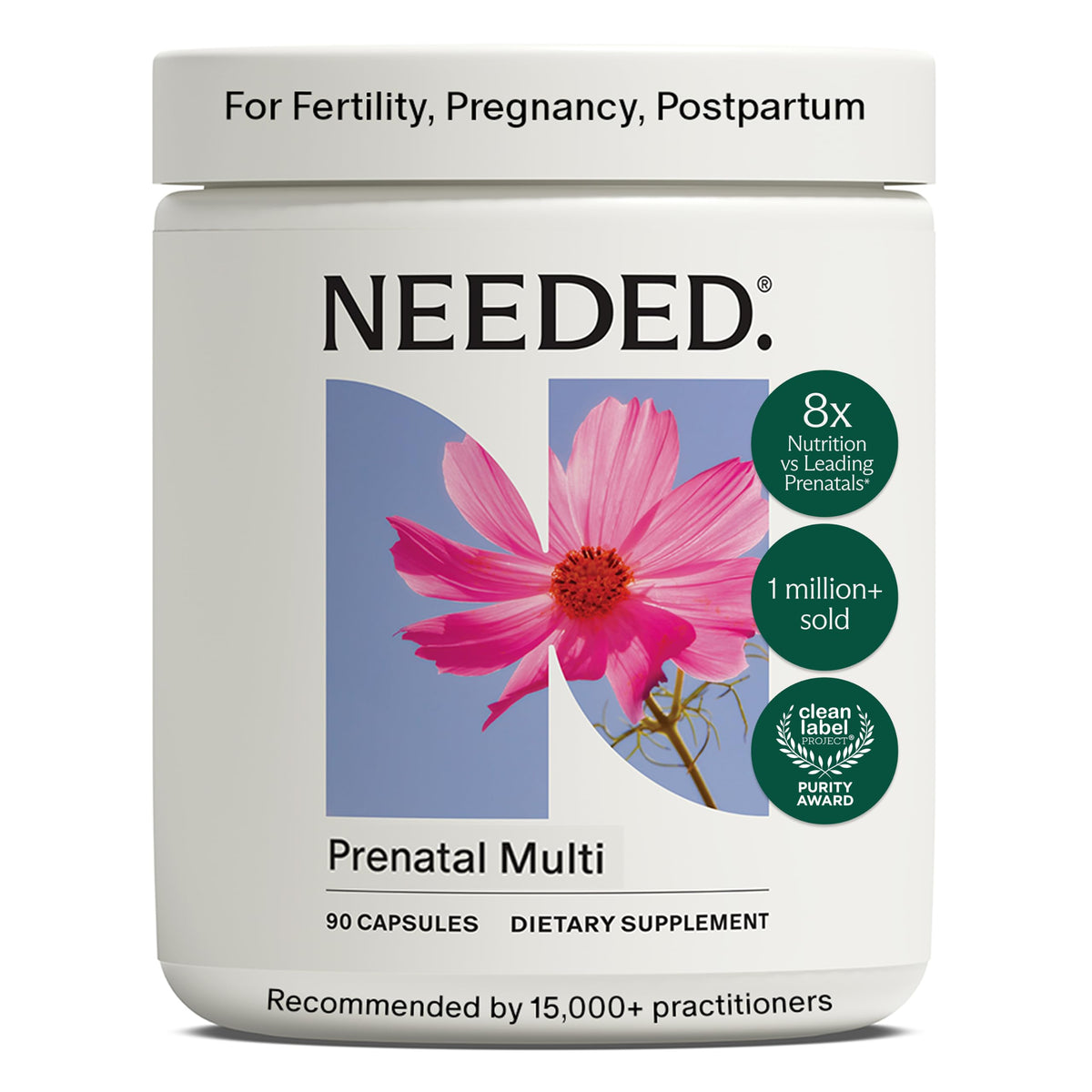 Prenatal Multi packaging frontal mostrando diseño y beneficios claros