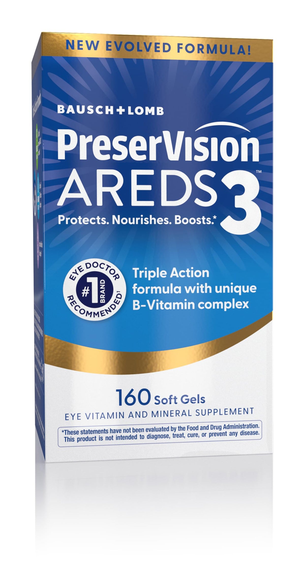 PreserVision envase frontal mostrando el nombre y beneficio ocular