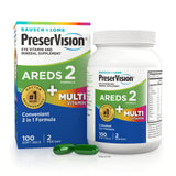 PreserVision frasco frontal con 100 softgels mostrando conveniencia diaria