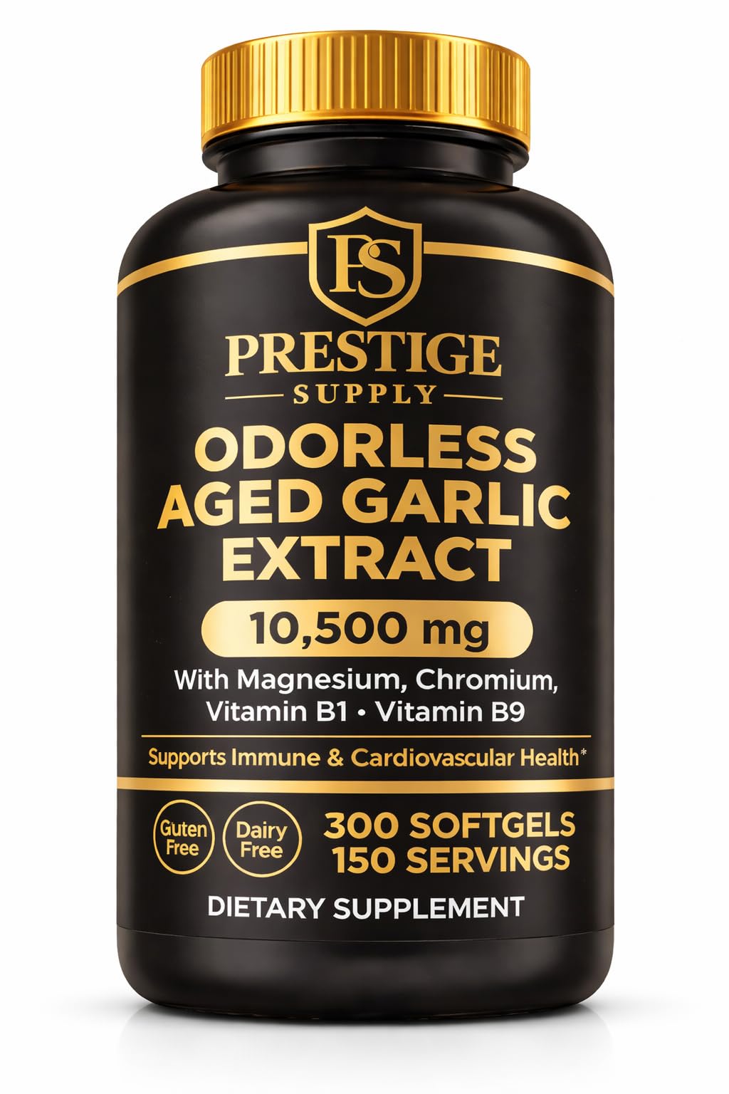 Prestige Supply frasco frontal 300 cápsulas, conveniencia para 150 días