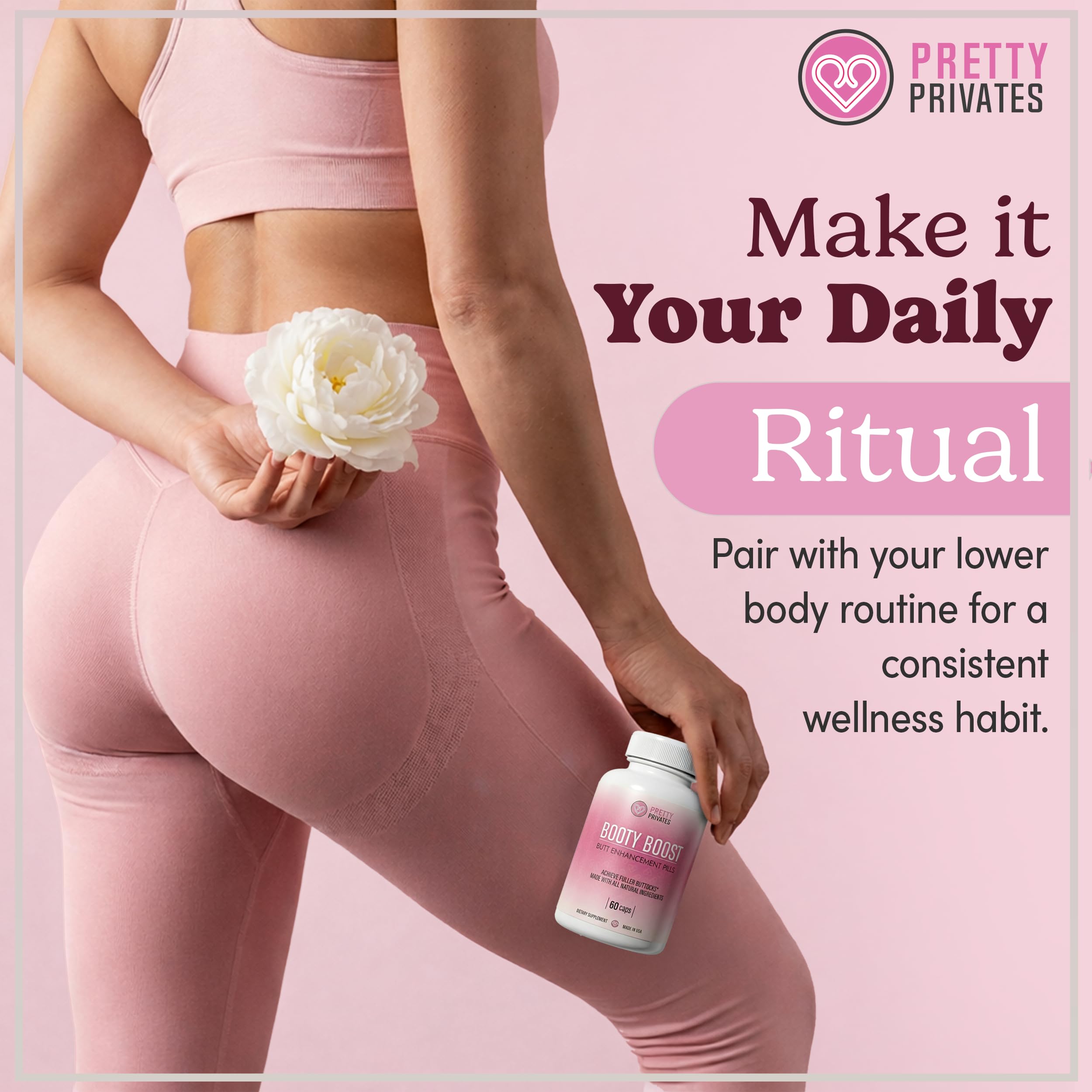 Pretty Privates junto a mujer realizando sentadillas para mejorar resultados
