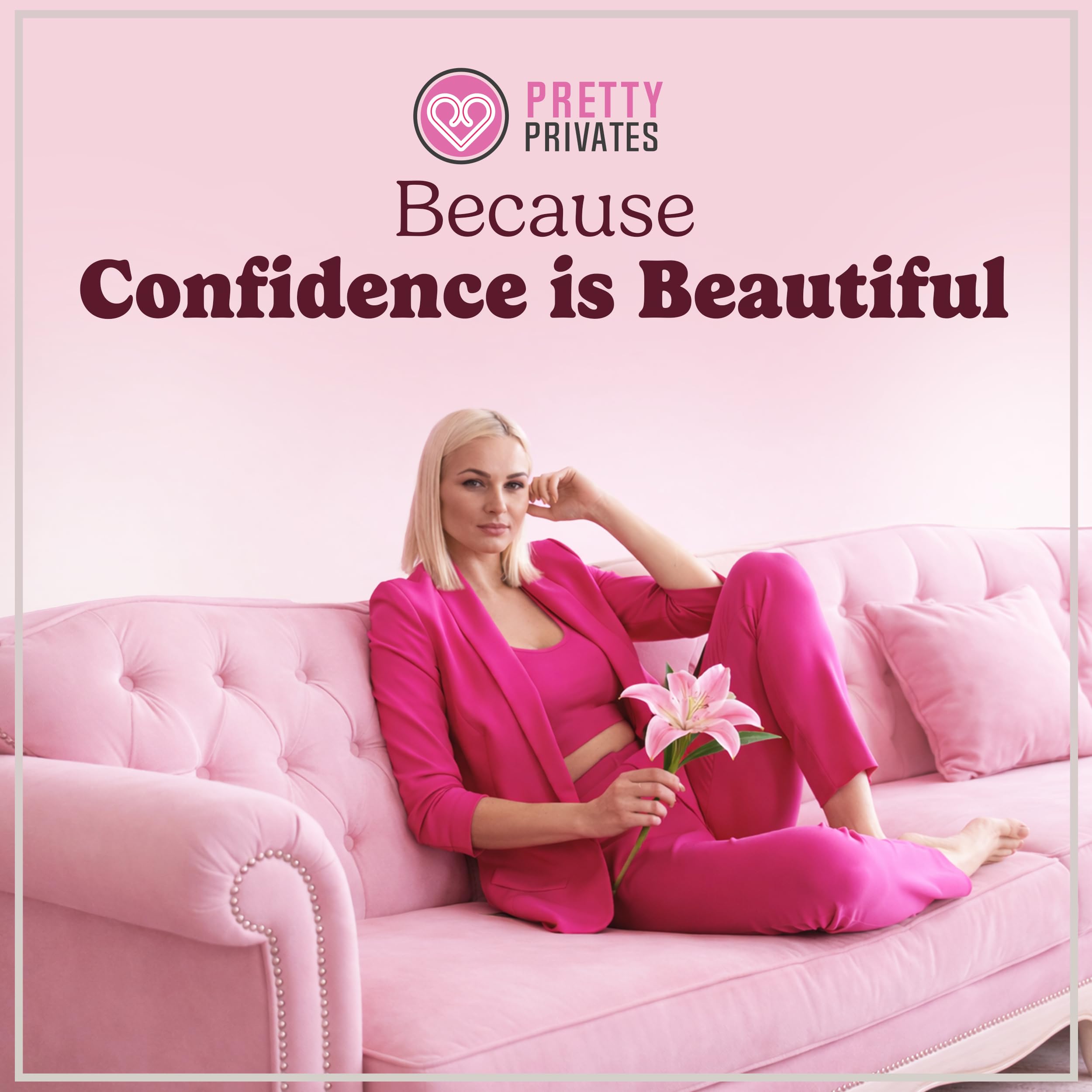 Pretty Privates mujer activa en estilo de vida saludable, transmite vitalidad