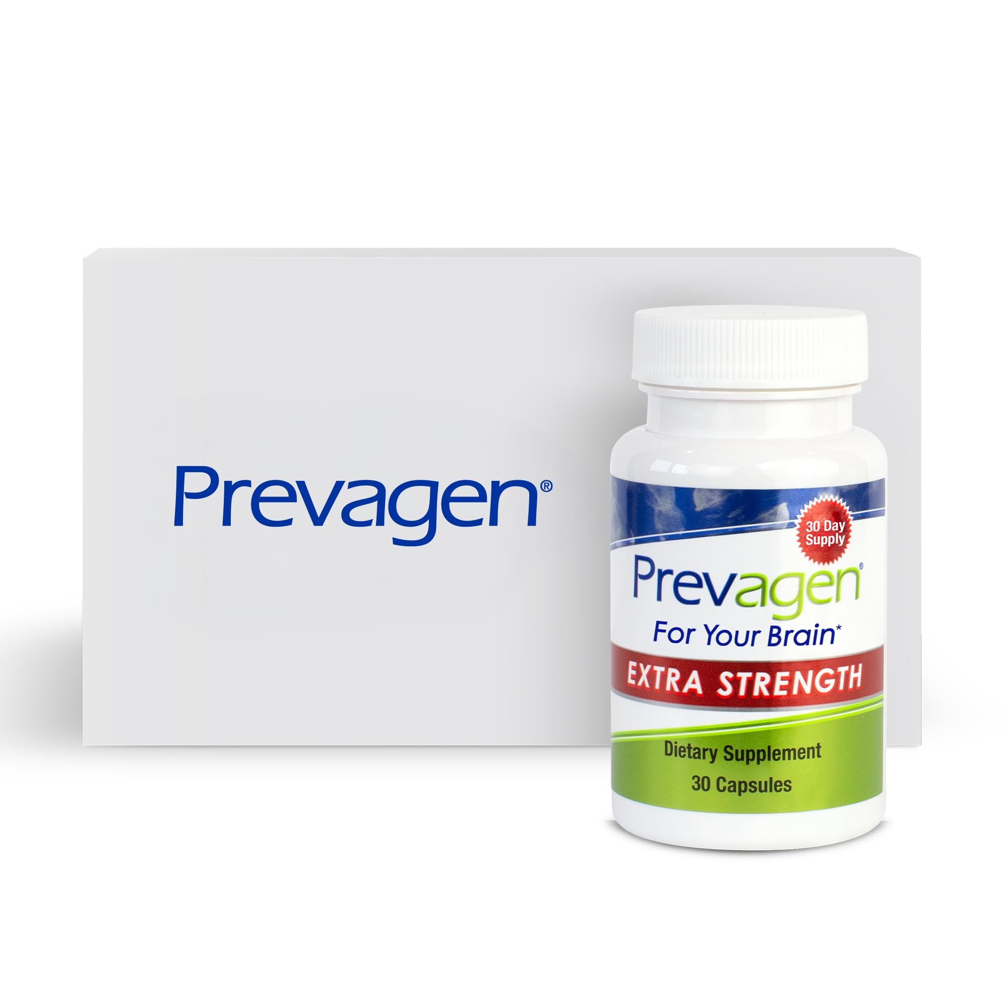 Prevagen vista frontal del envase mostrando la presentación y beneficios