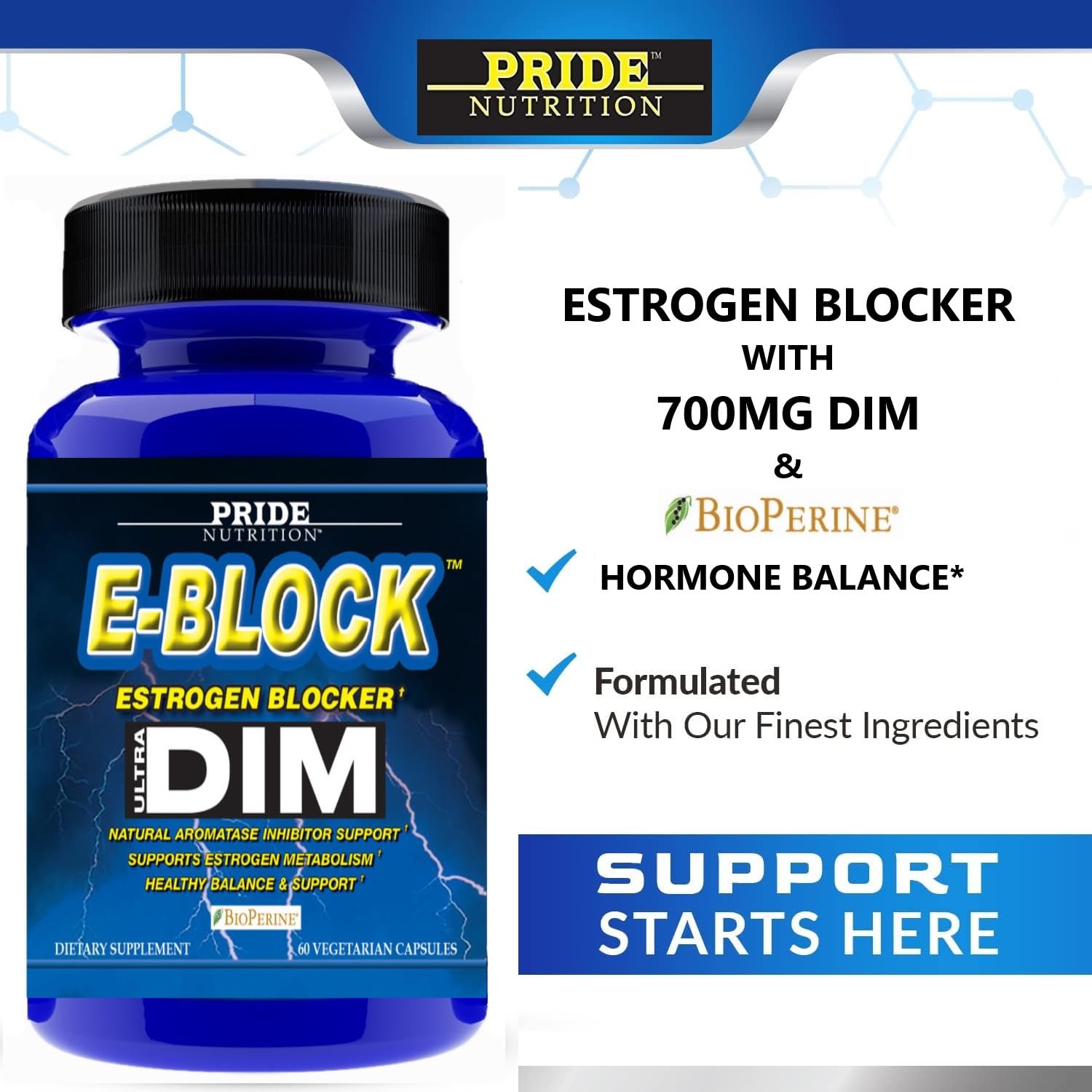 Pride Nutrition polvo y vegetales crucíferos destacando origen natural