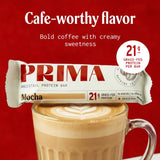 Prima Ancestral Protein Bar en mochila como snack portátil y conveniente
