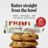 PRIMA ANCESTRAL PROTEIN BAR barra en mano para comparar tamaño y saciedad