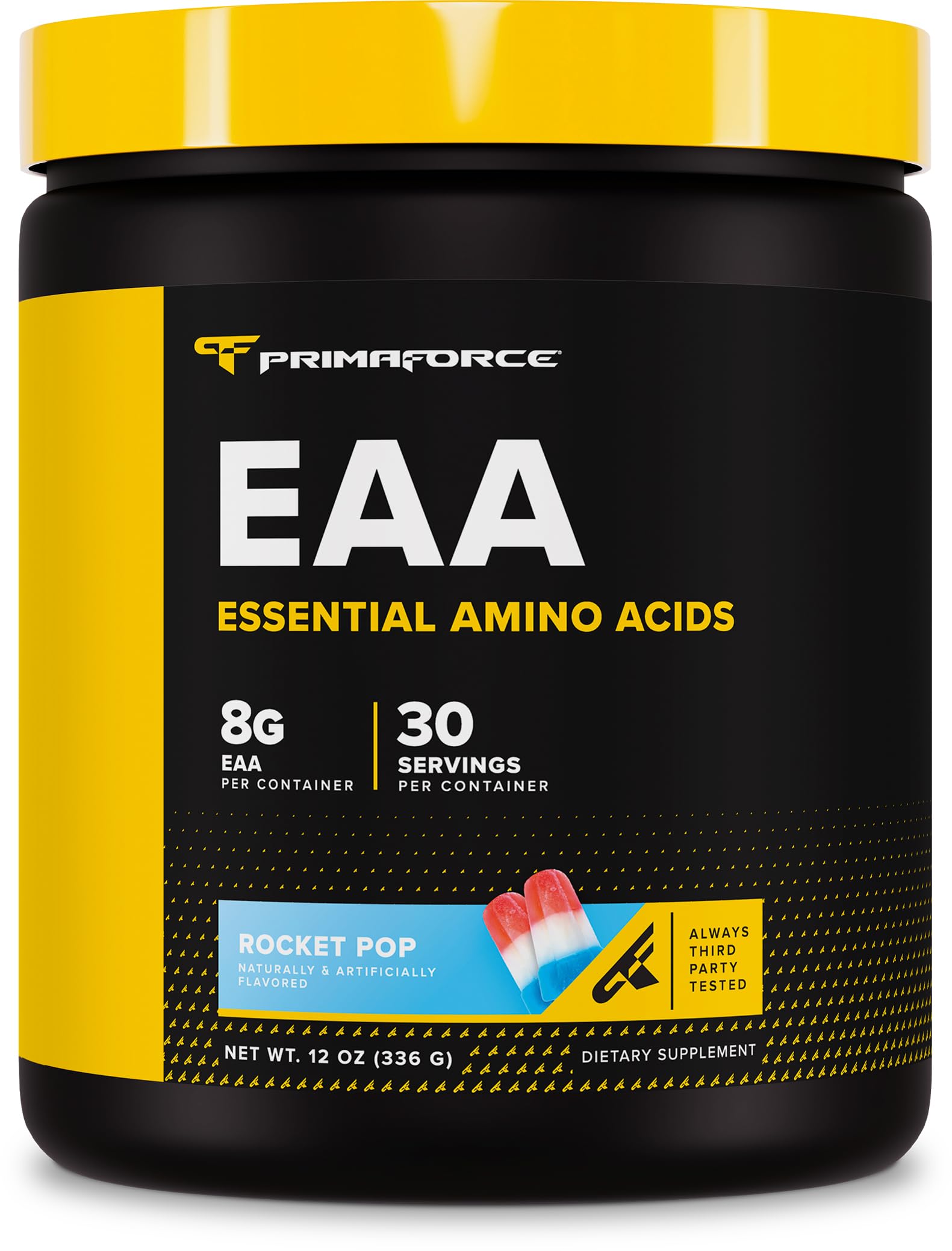 Primaforce envase frontal Rocket Pop mostrando aspecto y conveniencia