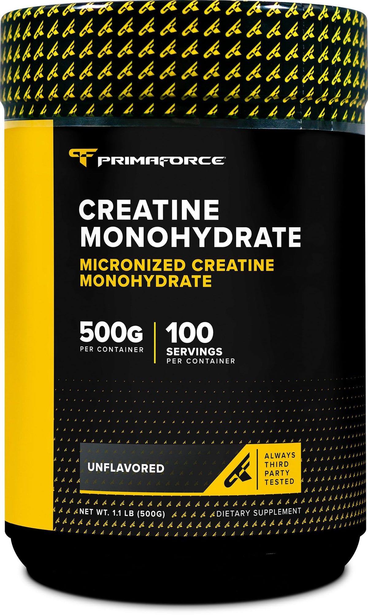 Primaforce envase frontal mostrando 500 g y diseño claro, facilita identificación rápida