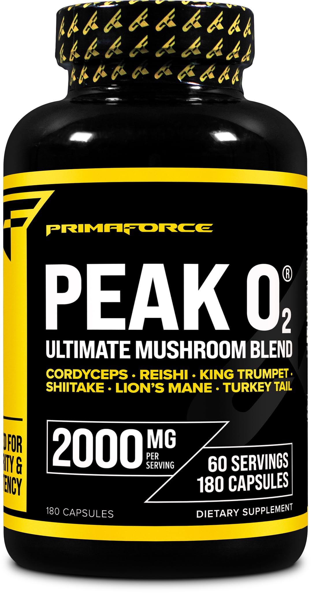 Primaforce Peak O2 frente del envase mostrando la marca y beneficios visibles