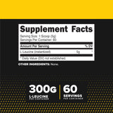 Cerca del polvo Primaforce L-Leucine para ver la textura fina y fácil disolución