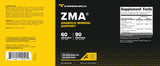 Etiqueta nutricional Primaforce ZMA mostrando ingredientes clave y certificaciones