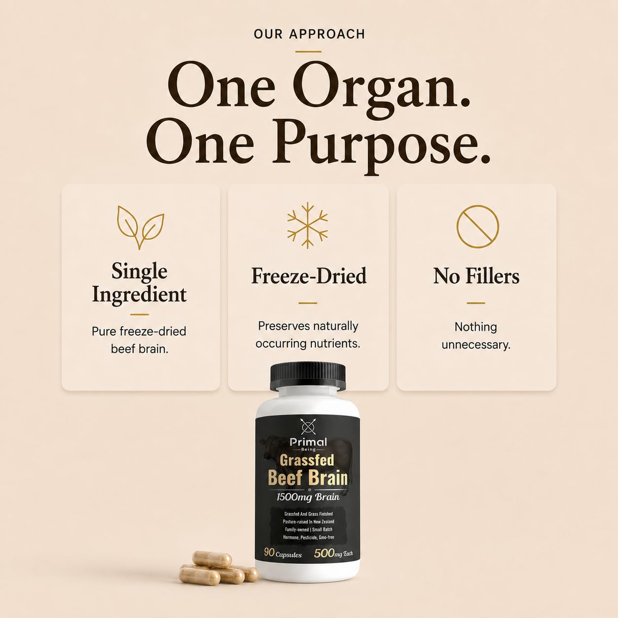 Primal Being proceso de liofilización representado para preservar nutrientes