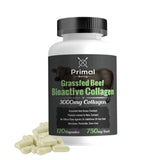 Primal Being frasco delantero con etiquetas claras y beneficio de pureza