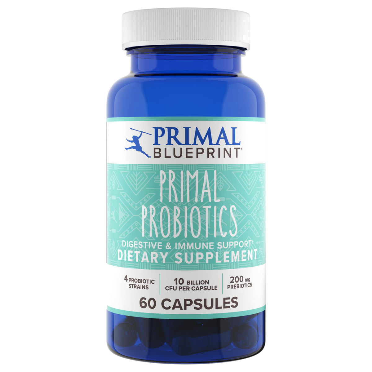 Primal Blueprint envase frontal mostrando diseño y cantidad, beneficio claridad informativa