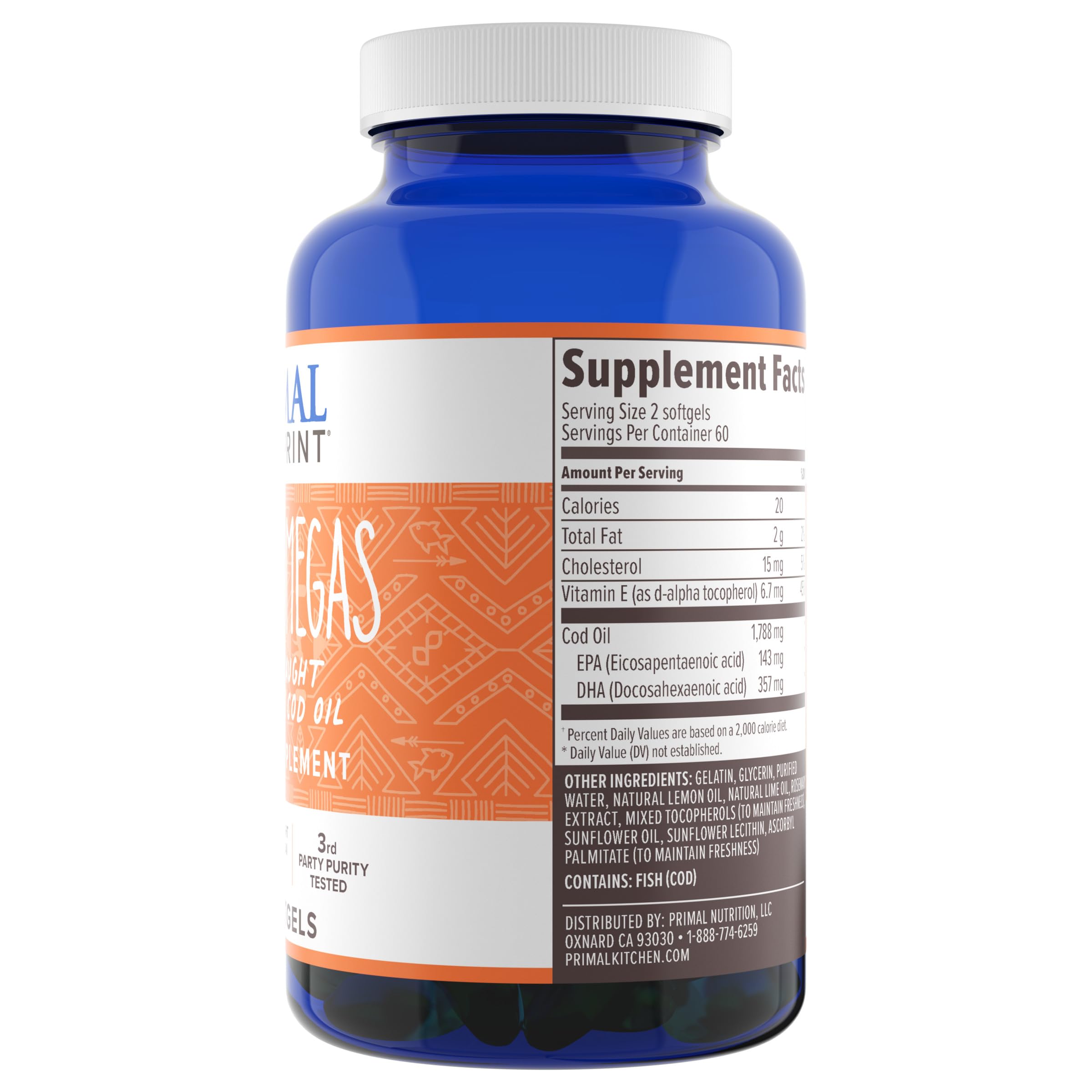 Primal Blueprint cápsula tomada con agua, facilidad de deglución demostrada